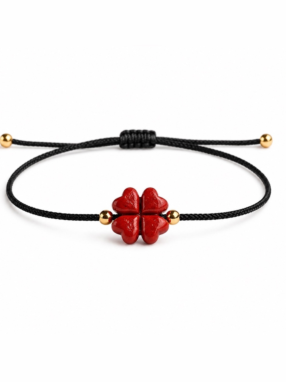 Red Lucky ky clover charm bracelet
